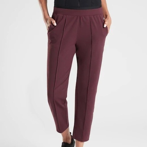 Athleta Pants - Athleta Venice Pintuck Pant Burgandy